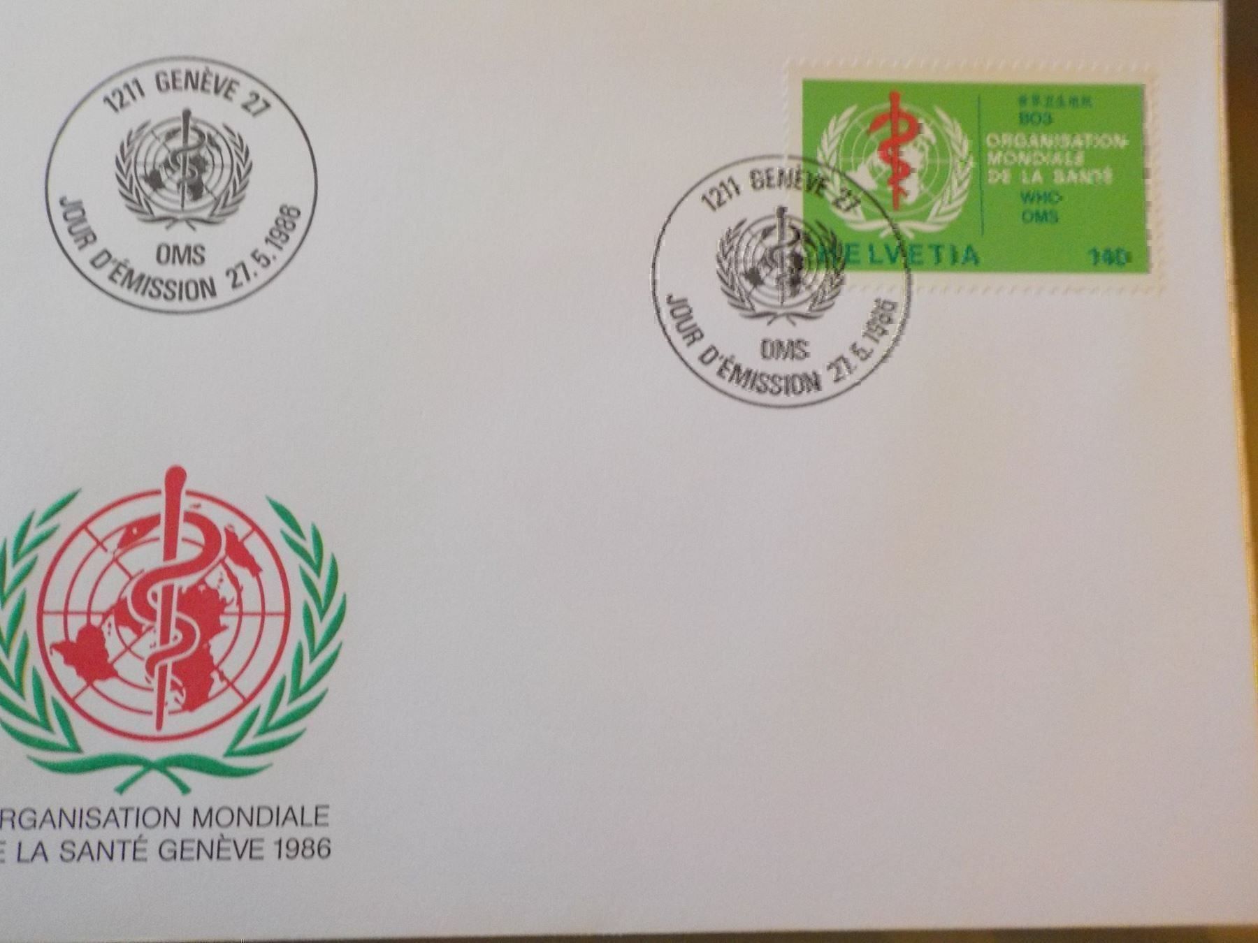 Tutti i francobolli: 1986, FDC, OMS, Serie – Nuovo (secondo la descrizione) da Muri b. Bern venduto da Ricardoverkauf