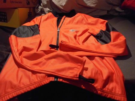 Velo-Jacke Grösse 48, Löffler, orange/schwarz