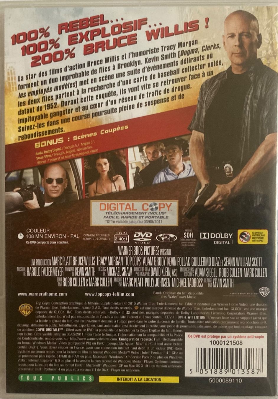 Tutti i DVDs: BRUCE WILLIS / TRACY MORGAN - TOPCOPS – Usato da Poliez-Pittet venduto da Newtown-Records 1