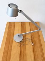 Schreibtischlampe Metall silberfarben verstellbar guter Z...