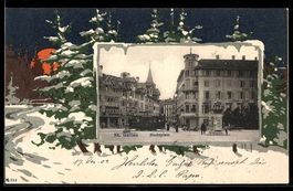 St. Gallen, Hechtplatz, Passepartout mit