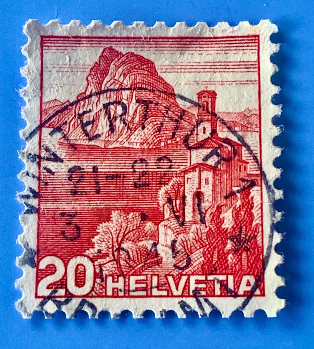 Tutti i francobolli: Nr.215 Landschaftsbilder Stempel  Winterthur – Usato da Aarau venduto da Billa007