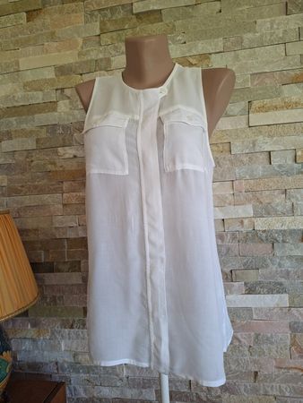 Haut sans manche – Blanc – Taille M