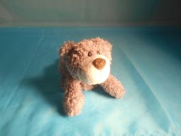 NICI Bär, beige, mit Halstuch, L: 20cm ausgestreckt