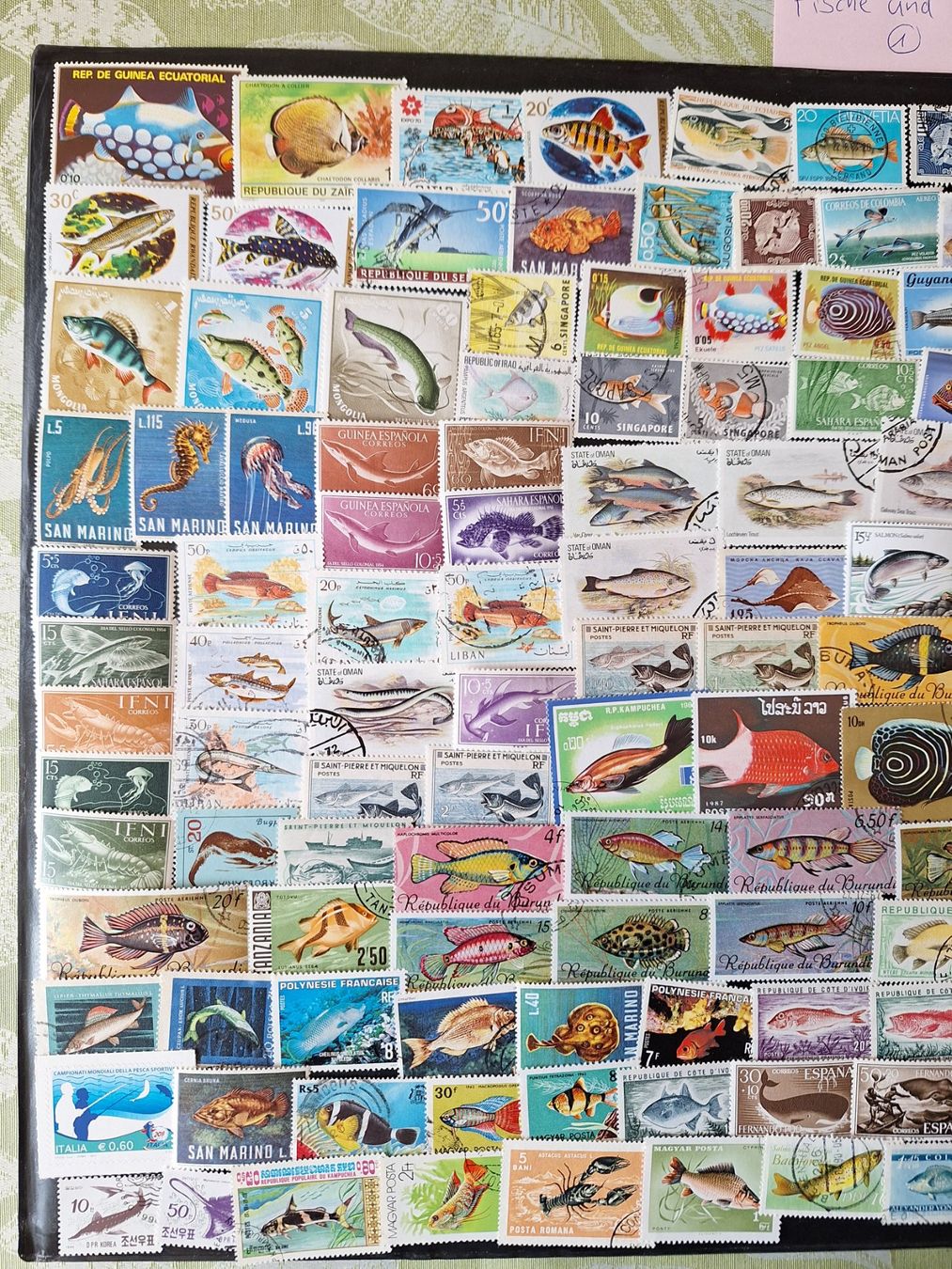 Tutti i francobolli: Grosse Fische und Meer-Sammlung – Usato da Genolier venduto da Antoine30 2