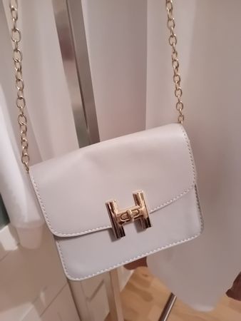Damen "H" Handtasche Elegante Schultertasche goldener Kette