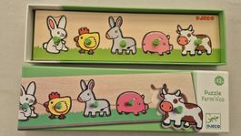 Djeco Holzpuzzle Farm'n co, ab 12 Mt., Top Zustand!