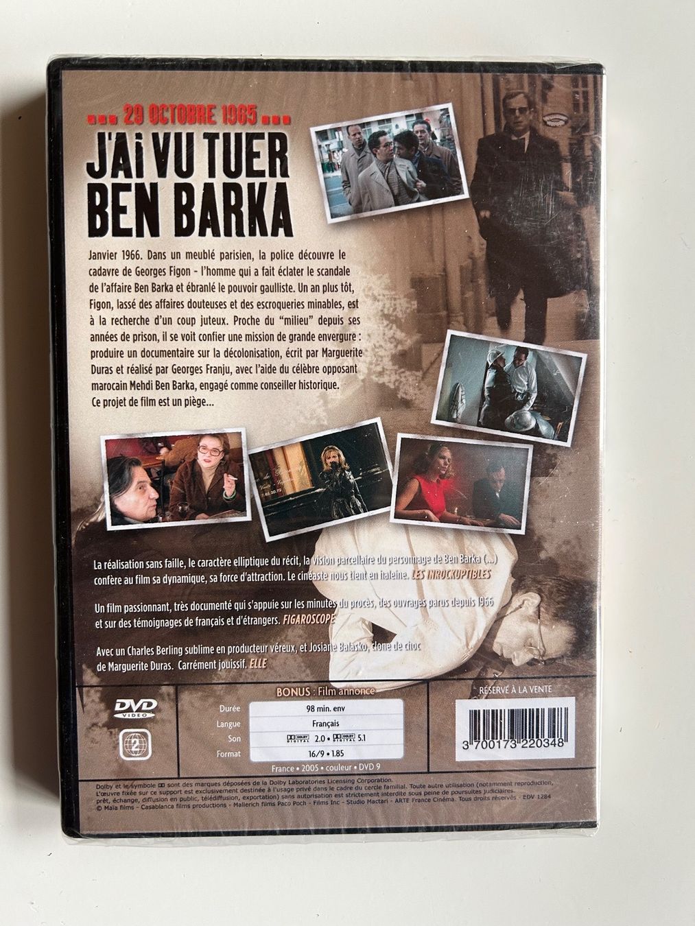 Tutti i DVDs: J’AI VU TUER BEN BARKA – Nuovo e nell'imballaggio originale da St-Cierges venduto da Crisi53 1