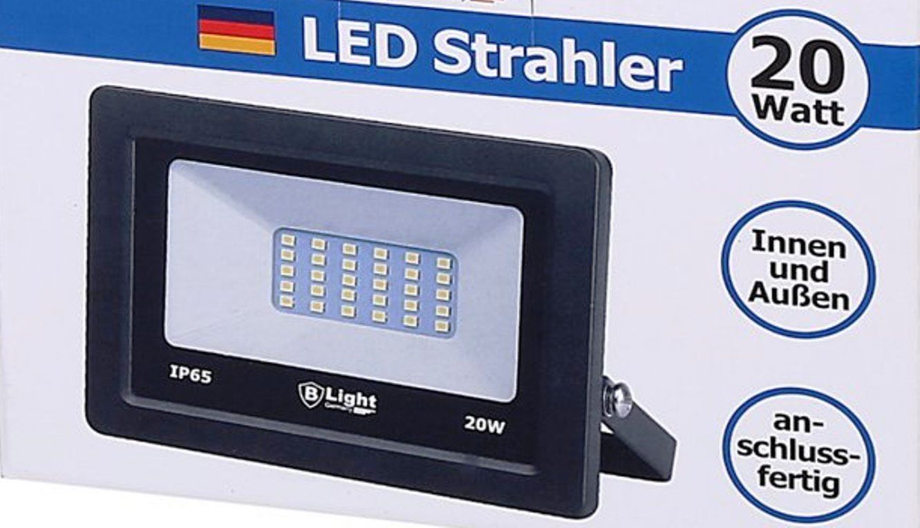 Lampade: LED Flutlichtstrahler flach 20 Watt – Nuovo e nell'imballaggio originale da St. Gallen venduto da schnaeppchen-preise 1