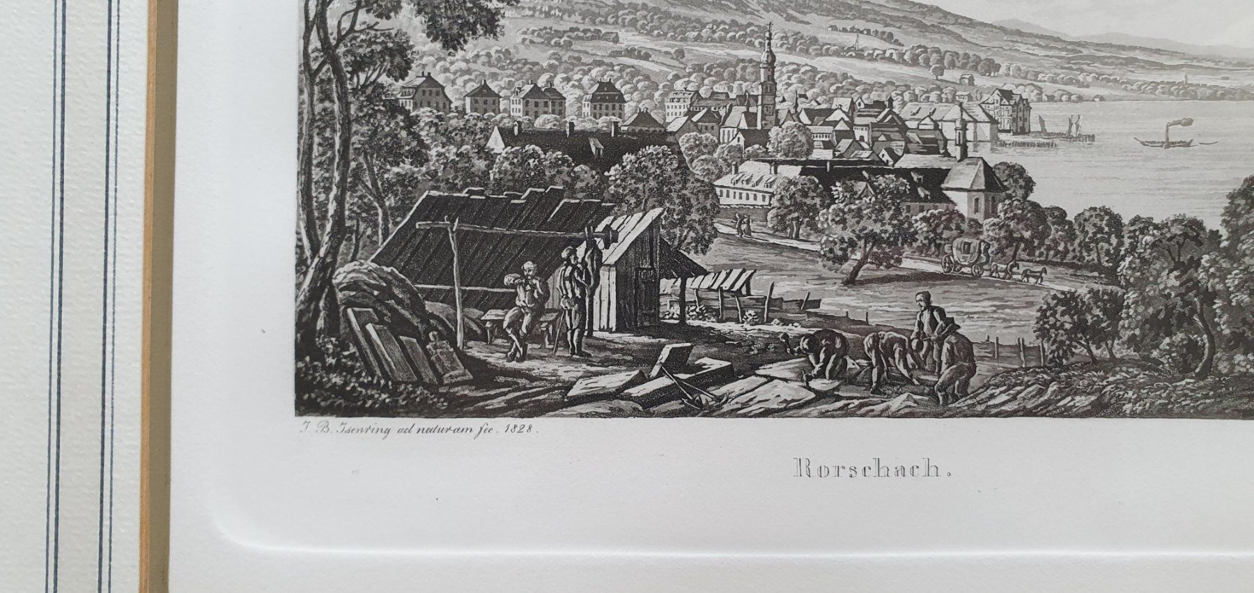 Stiche: Bild - Rorschach, Stich 1828 - Nachdruck – Gebraucht aus Kreuzlingen von Rschweiz1 2
