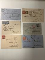 Sitzende Helvetia 1864-81, 6 saubere Belege
