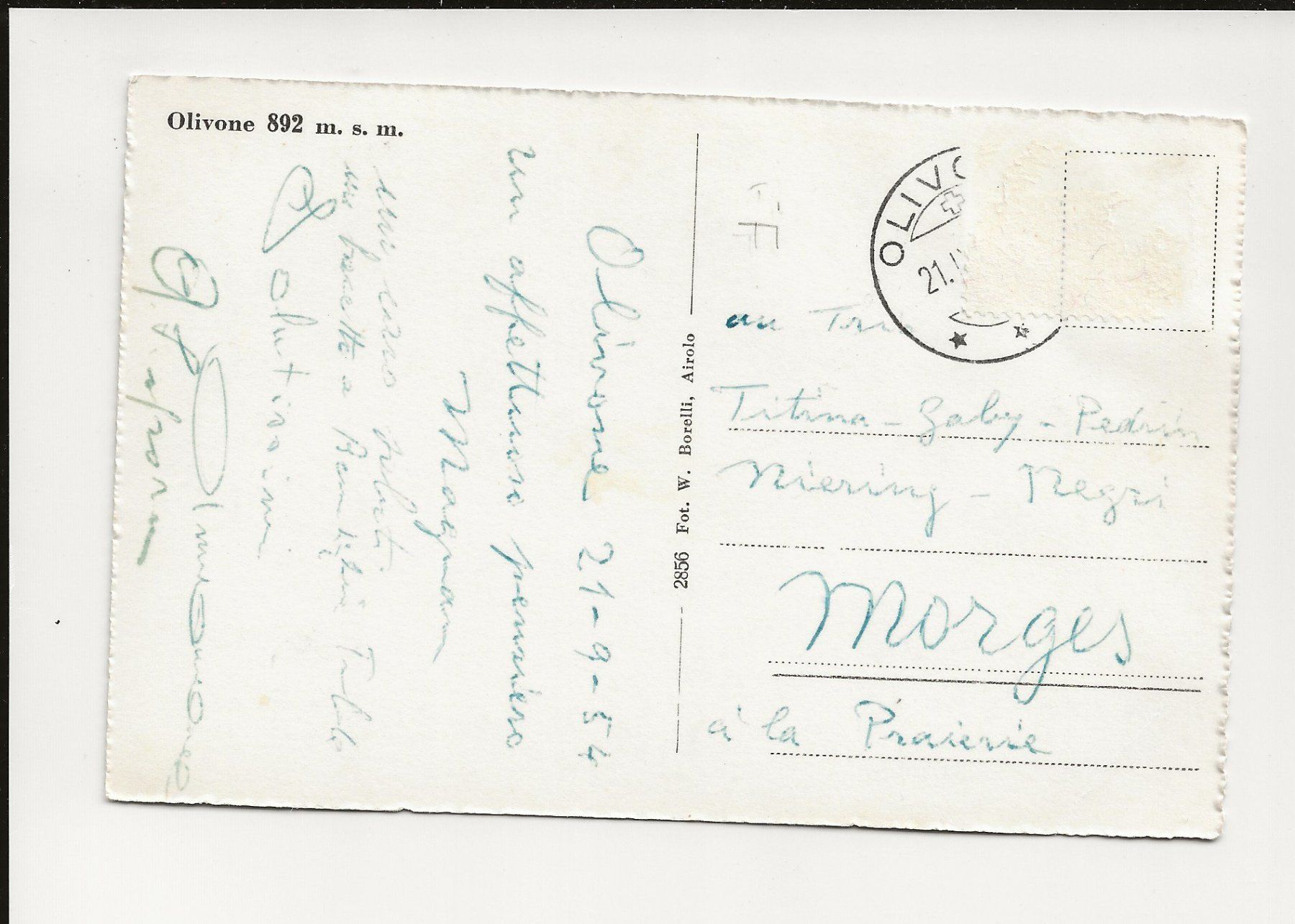 Cartes postales: AK 1954 Olivone TI – D'occasion à Greifensee par 315WDO 1