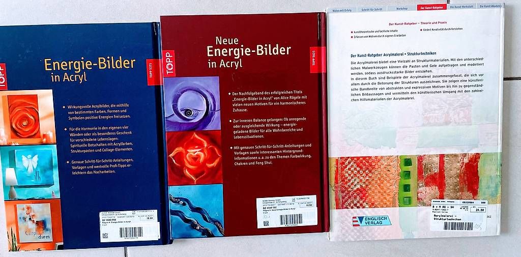 Libri: 3 Energie Bilder Acryl Bücher – Usato da Siselen BE venduto da lis_gl27 2