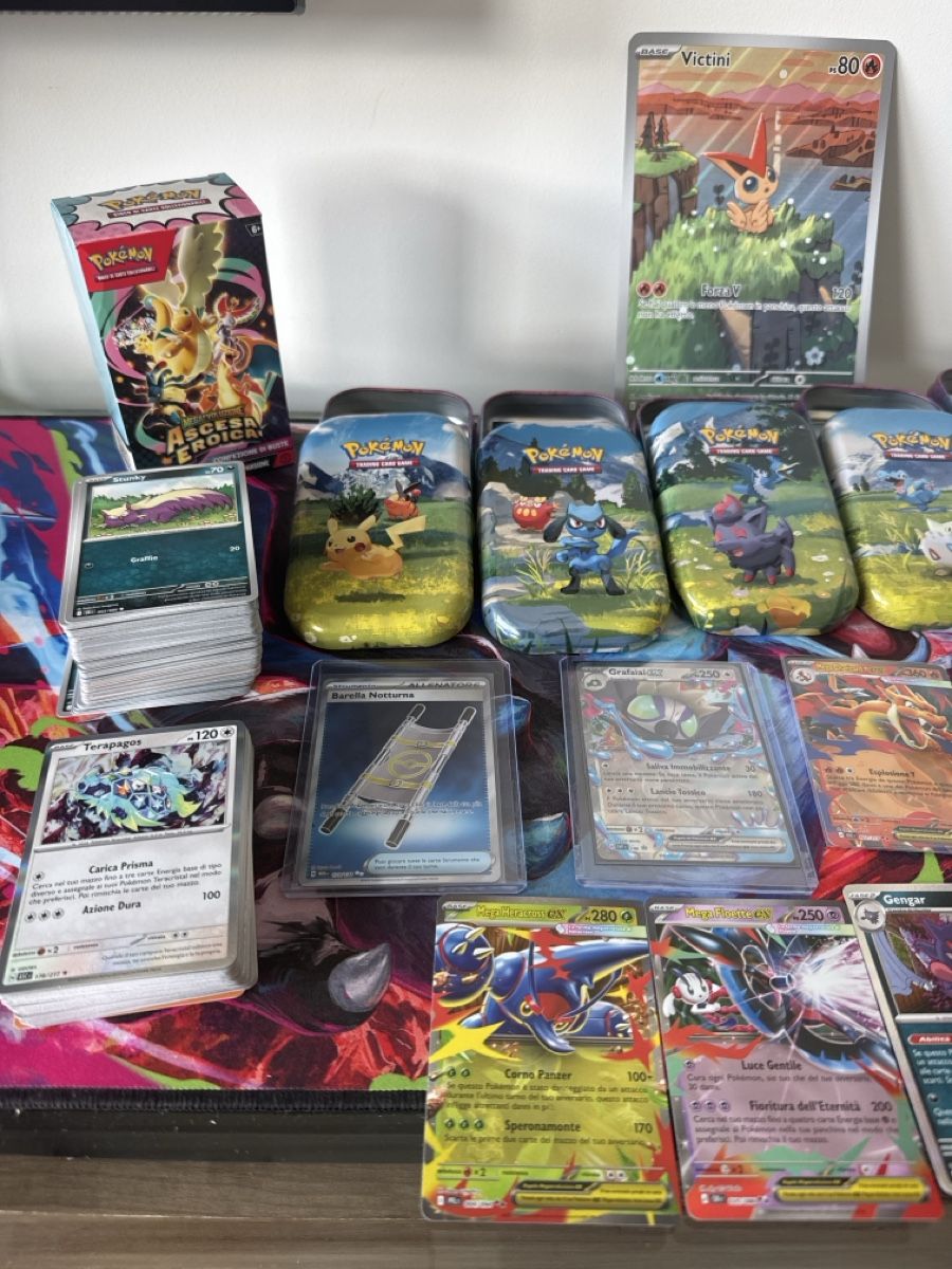 Pokémon Carte collezionabili: Pokémon Ascesa Eroica Mini Tin + Bundle e Victini Jumbo – Usato da Balerna venduto da nic_s7dt 3