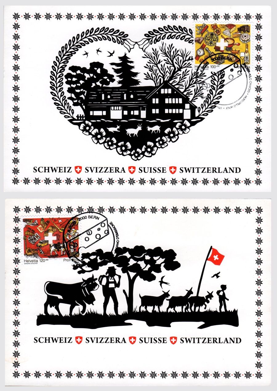 Tutti i francobolli: 2 Maximumkarten Pro Patria - Schweizer Kulturgut – Nuovo (secondo la descrizione) da Dottikon venduto da haeusibuh5