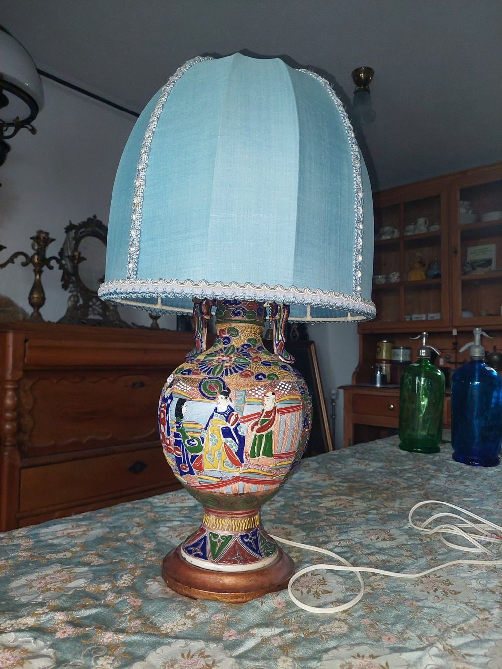 Lampade: Japanische Satsuma- Keramik Lampe – Usato da Siblingen venduto da rantiques