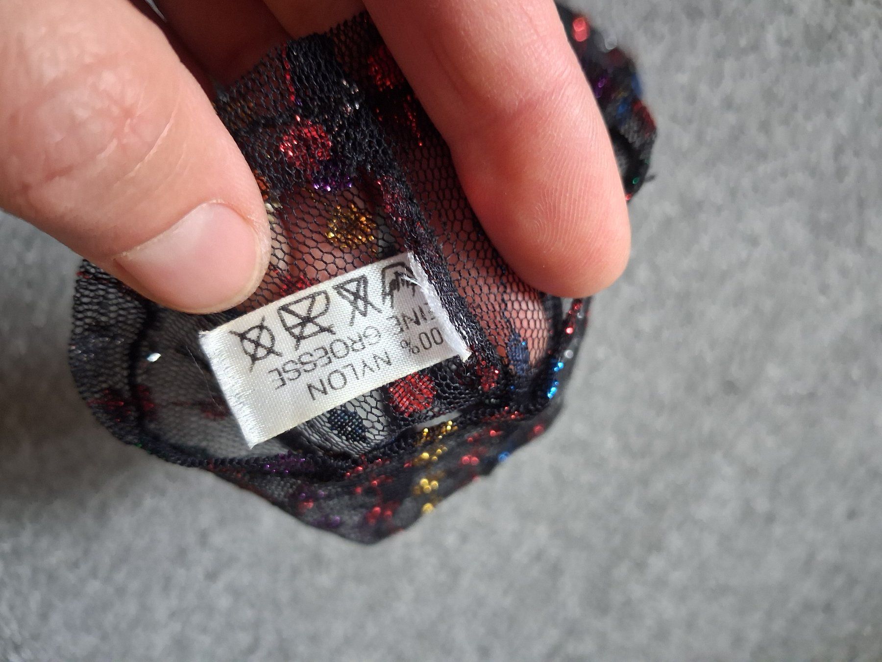 Guanti & manicotti: Elegante Netz-Handschuhe mit Pünktchen-Muster & Glitzer – Nuovo (secondo la descrizione) da Wald ZH venduto da e8e 8
