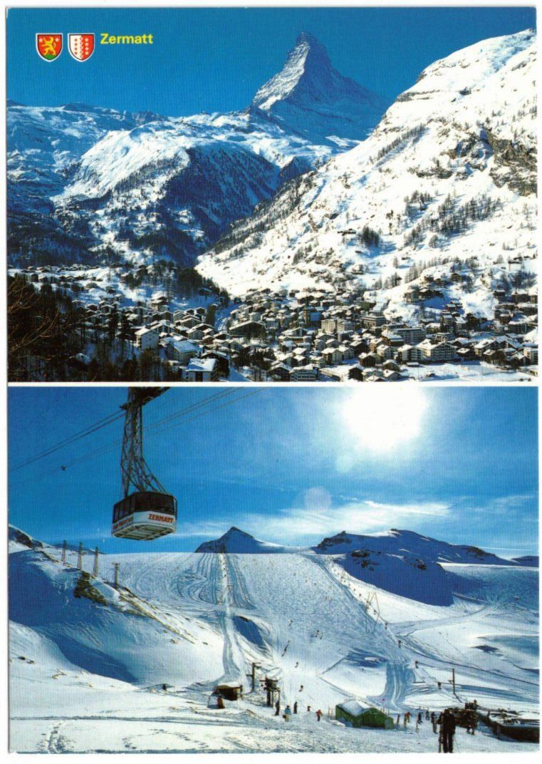 Cartoline postali: Zermatt - 2 Bild AK – Usato da Binningen venduto da Mountainrider