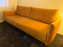 Nettuno 2357 Sofa in Senfgelb, genial einfach zum Schlafsofa