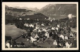 Morschach, Ortsansicht aus der Vogelscha