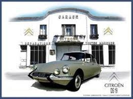 Blechschild-CITROEN DS 19 GARAGE