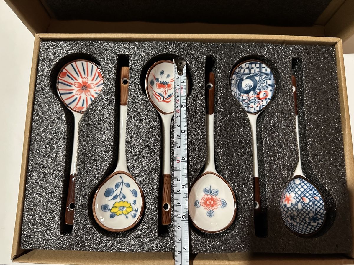 Cucchiai: New 6 Ceramic Spoons (Löffel) – Nuovo (secondo la descrizione) da Gattikon venduto da Sarahs_Schatzkammer 1