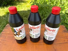 3 Flaschen Lederöl mit Bienenwachs