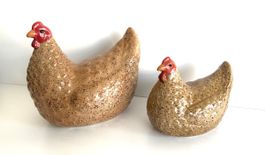 2 x Porzellan Huhn 🐓 braun 