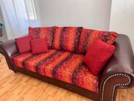 Couch, Sofa Afrika Mosambik rot braun ca 220cm x 100 cm