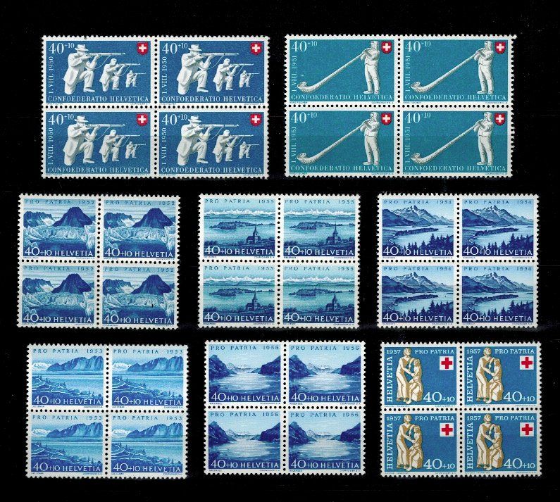 Alle Briefmarken: Blau zu Viert** 1074.- – Gebraucht aus Aarwangen von Suomo48 3