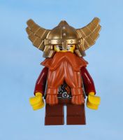 LEGO Minifigur Fantasy Era - Dwarf, Dark Orange Beard