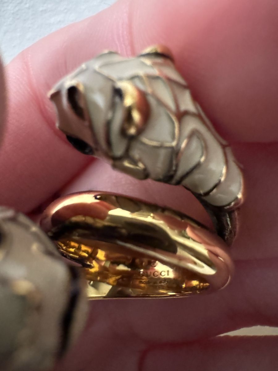 Gucci Anelli: Gucci // Damen Ring // Doppel Tiger Kopf // Gr.10 – Nuovo e nell'imballaggio originale da Tann venduto da Carolinekne 3