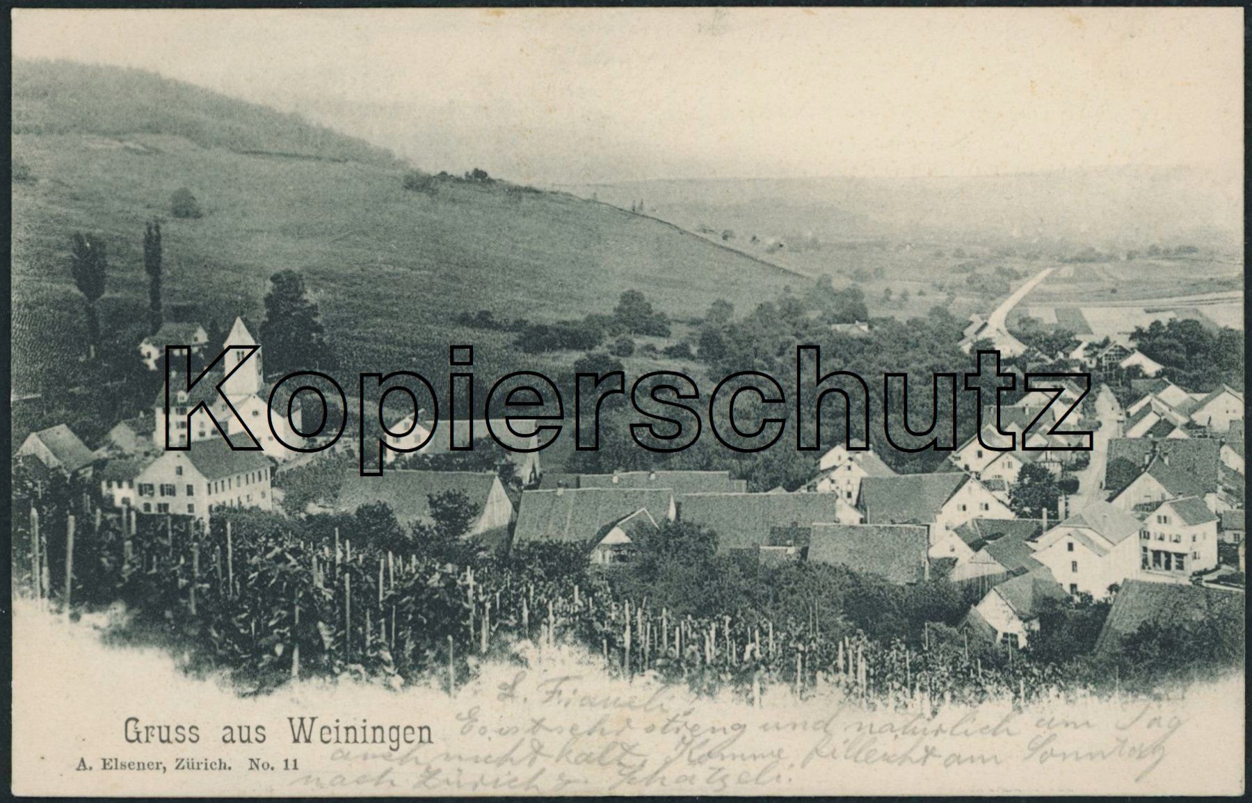 Cartoline postali: ZH Weiningen – Usato da Schindellegi venduto da leecollect