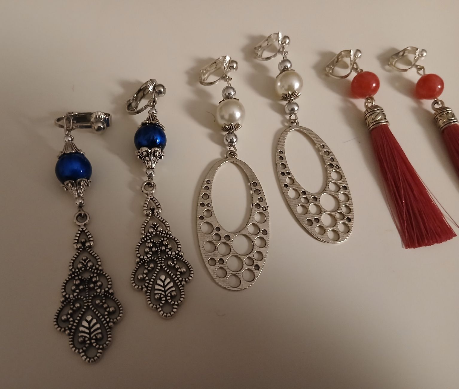 Orecchini pendenti & Orecchini a lobo: 3 Paar Ohrclips Handarbeit – Nuovo e nell'imballaggio originale da Stansstad venduto da mikamo 1