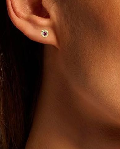 Orecchini pendenti & Orecchini a lobo: Ohrringe aus gelbgold und Rubin – Nuovo e nell'imballaggio originale da Hemmental venduto da Zirconwelt 1