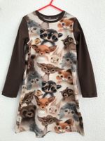 Kleid aus Jersey mit Tieren Gr. 122 NEU