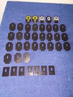 Lego schwarze Burgteile mit Fensterdruck