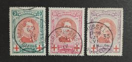 Belgien 1915, Satz gestempelt