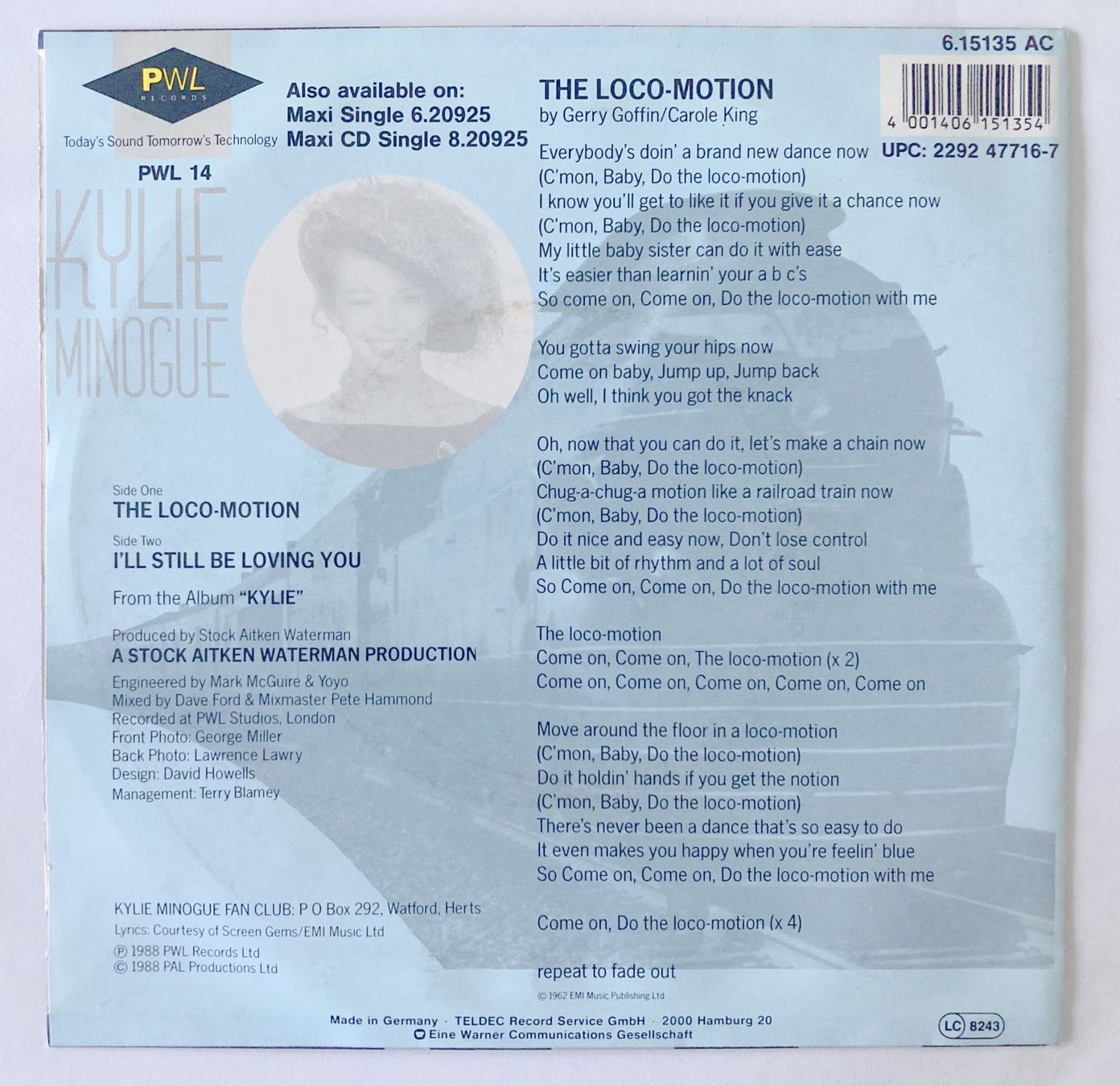 Dischi in vinile: KYLIE MINOGUE - NEVER TOO LATE – Usato da Bottens venduto da hotter-than-hell 1