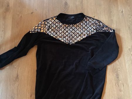 Pull/Robe velours sequins * Kleid Samt Pailleten L-XL