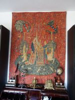 Dame mit einem Einhorn Jean Laurent Tapisserie Wandteppich