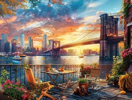 Diamond Painting Terrasse Vue New York 40x50 cm