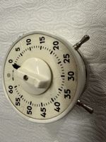 Küchen-Kurzzeitmesser Vintage weiss gebrauchter Zustand