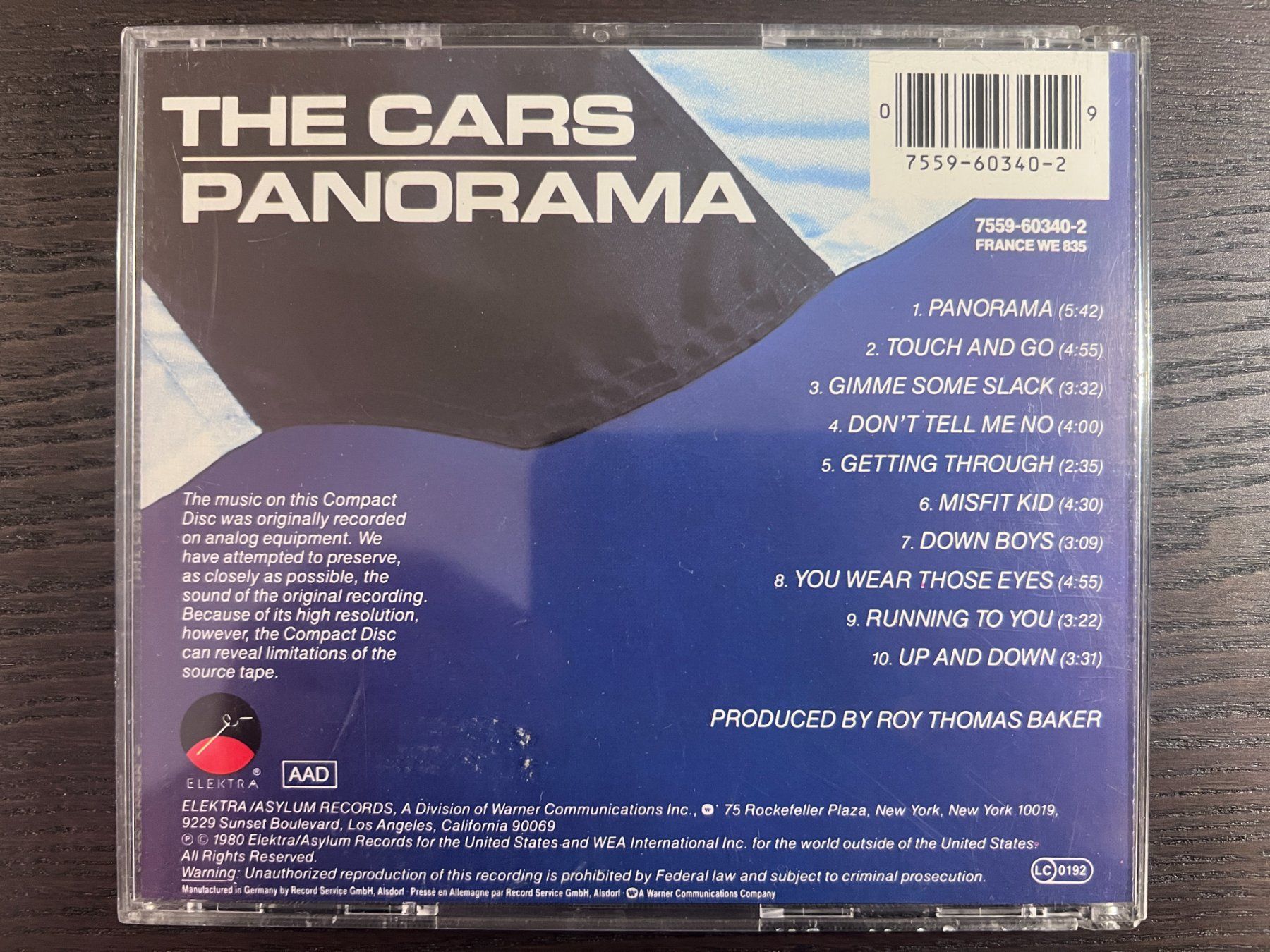 CDs: The Cars - Panorama – D'occasion à Zürich par MusikFreunde 1