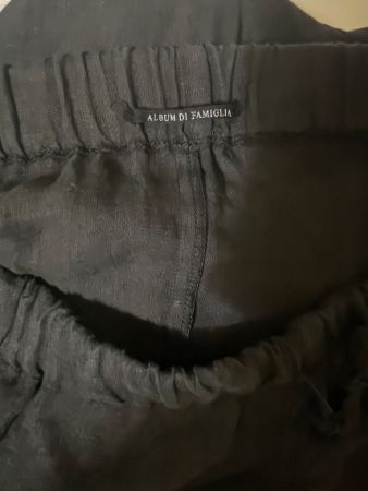 ALBUM DI FAMIGLIA Hose Schwarz Grösse S Leinen