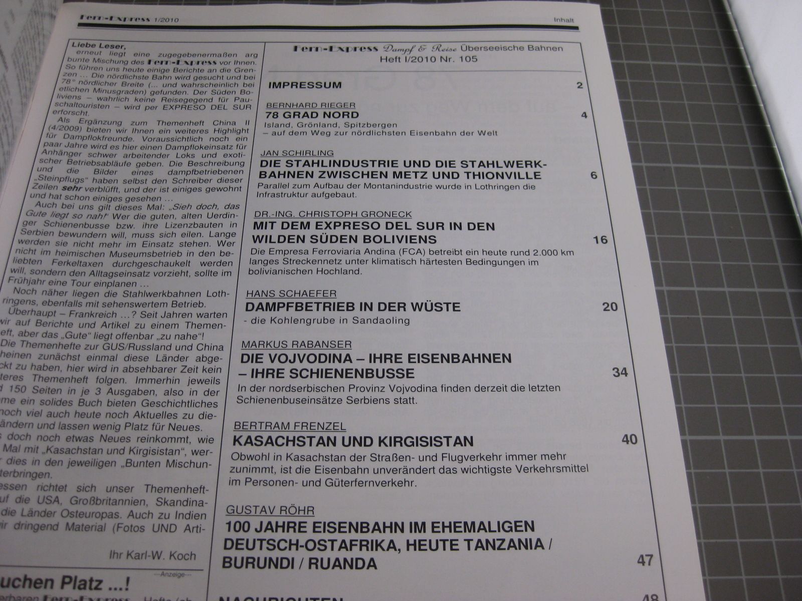 Zeitschriften & Magazine: Fern-Express I/2010 – Neu (gemäss Beschreibung) aus Malters von Marosko 1