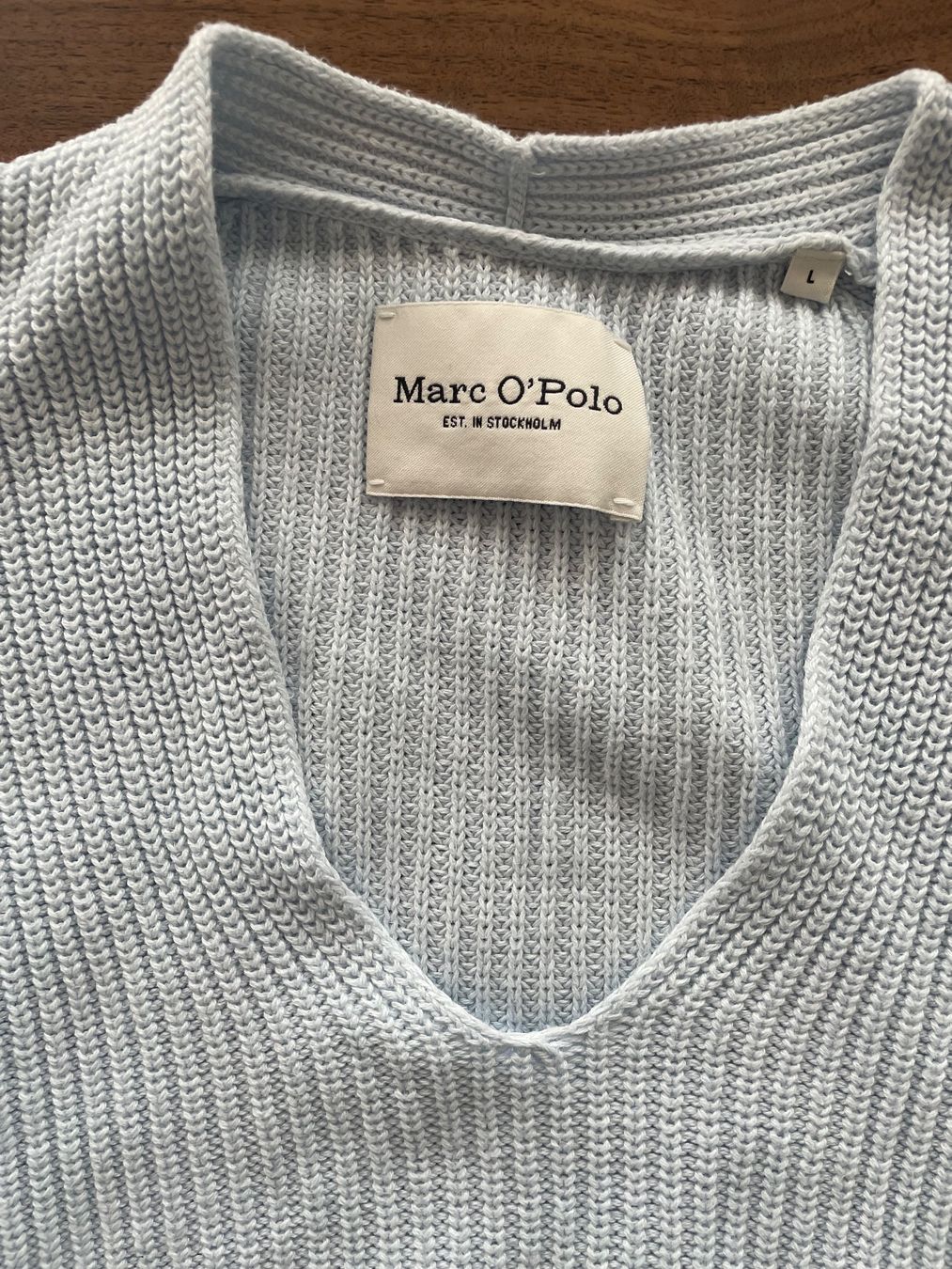 Pullover & Sweatshirts: Marc O'Polo Damenpullover Gr. L hellblau Baumwolle Rippst... – Neu (gemäss Beschreibung) aus Unteriberg von fae_2gz2 1