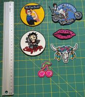 Lot de 6 patchs thermocollants rockabilly