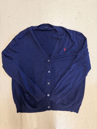 Polo Ralph Lauren Cardigan, marineblau, Grösse XL - Top!