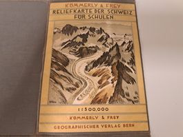Landkarte Reliefkarte Schweiz Kümmerly & Frey 1:500 000